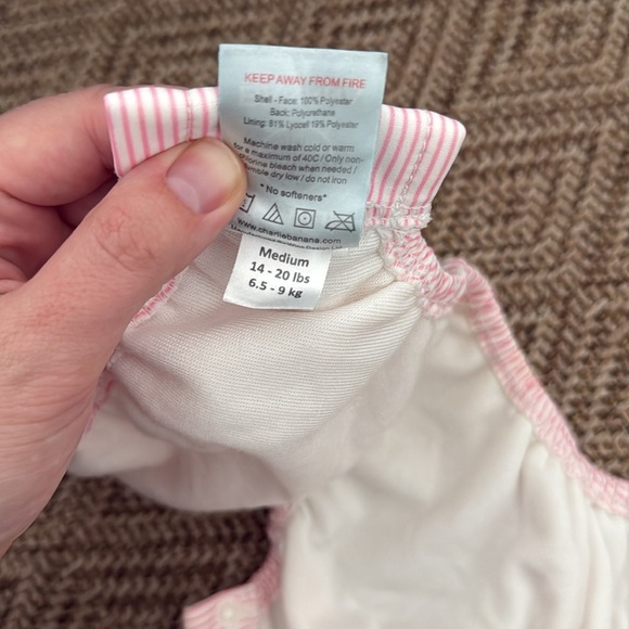 Pink Striped Kids Swim Diaper 14-20 lbs - Picture 4 of 4